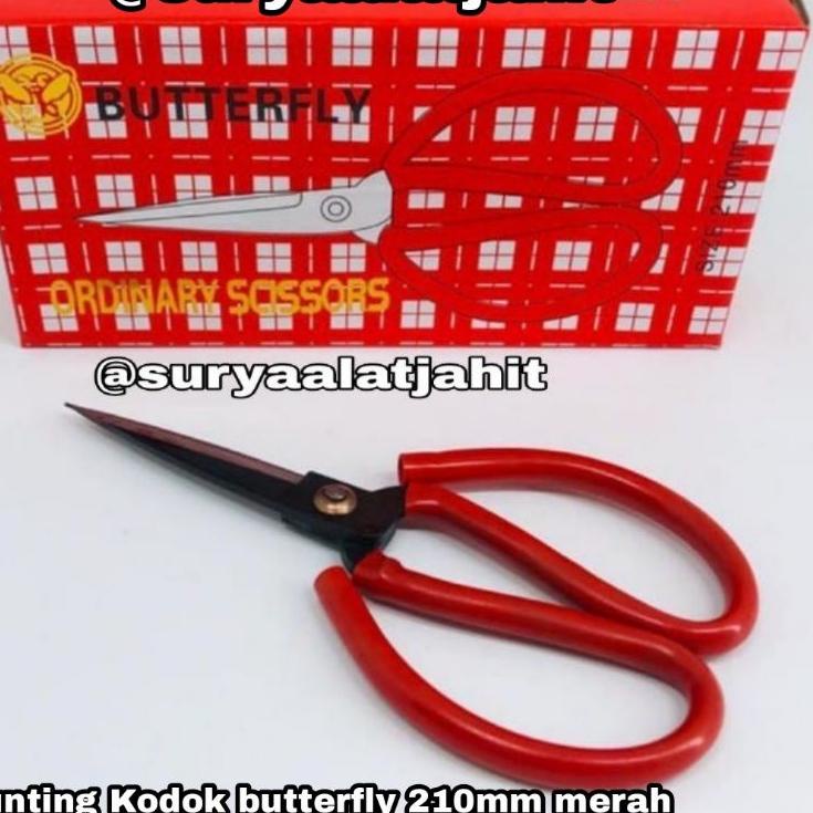 

PRODUK PREMIUML➯ Gunting Kodok butterfly 210mm gagang merah lapis plastik =rp.15.000/1pcs Keluaran Awal Tahun