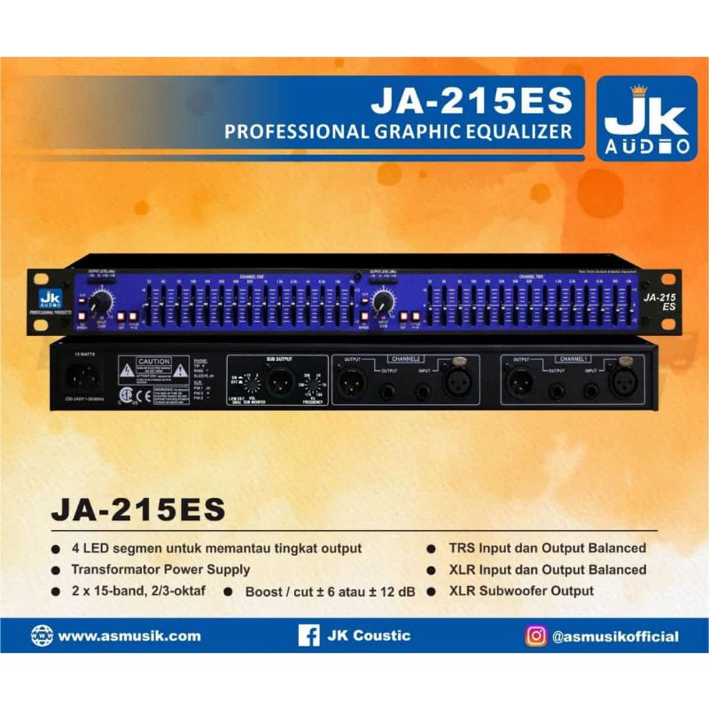 Promo Equalizer JK- Audio JA-215ES original
