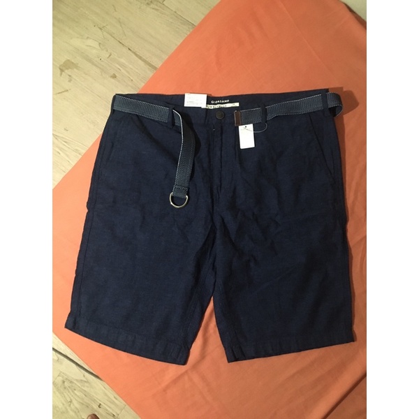 celana pendek / short pants giordano slim bermuda NAVY *NEW