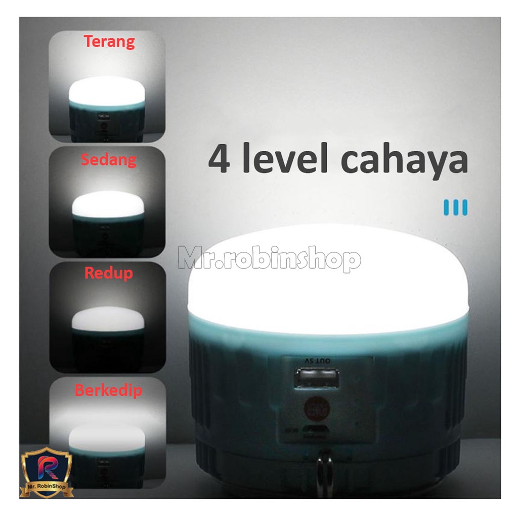 Lampu bulb emergency LED tenaga surya bisa powerbank bisa di charge, camping, dirumah dan di mobil