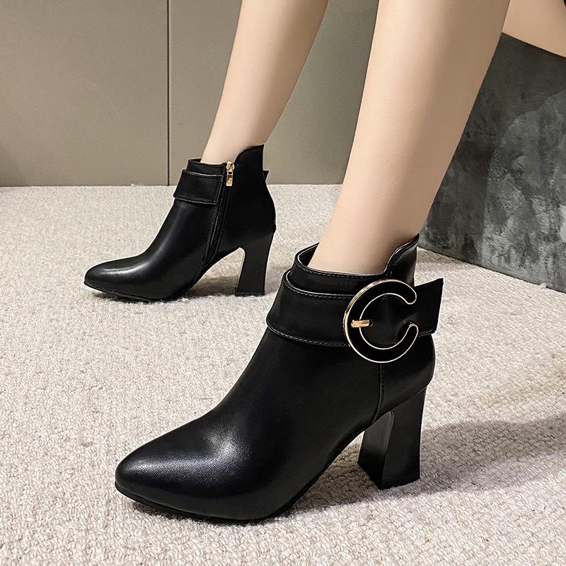 [DF FOOTWEAR] Sepatu Boots Wanita Heels Korea Import Premium Quality DF 626