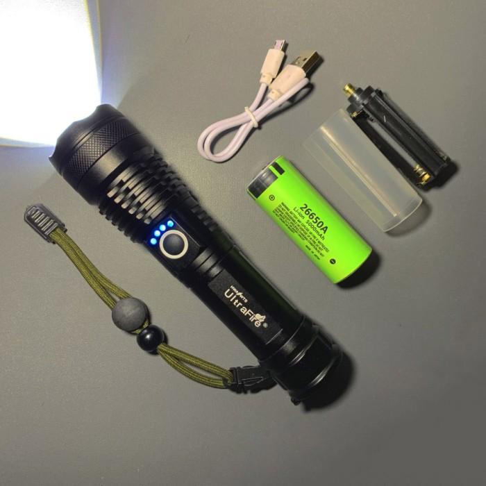 Senter LED XHP 50 ultrafire Cree Compact baterai 26650 rechargeable