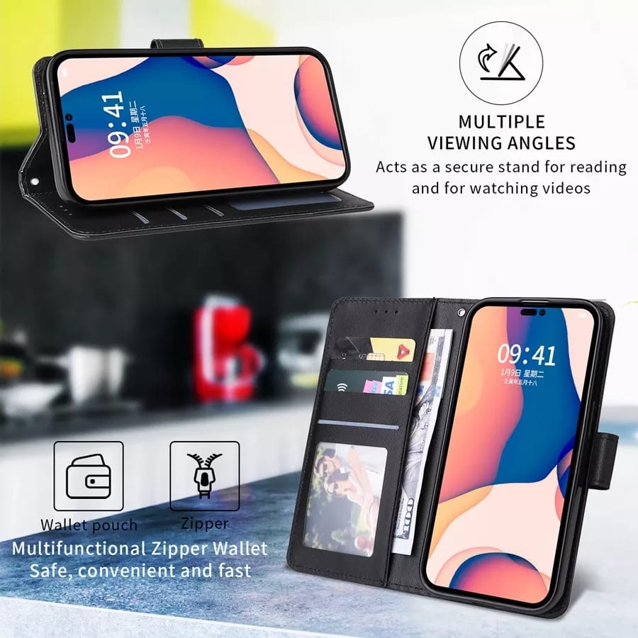 GROSIR  TIPE INFINIX &amp; IPH &amp; ASUS  FLIP WALLET KULIT  CEK DI DESKRIPSI KUALITAS SUPER BAGUS