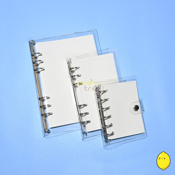 

BINDER 6 RING KOREAN STYLE CLEAR COVER 6 RING BINDER