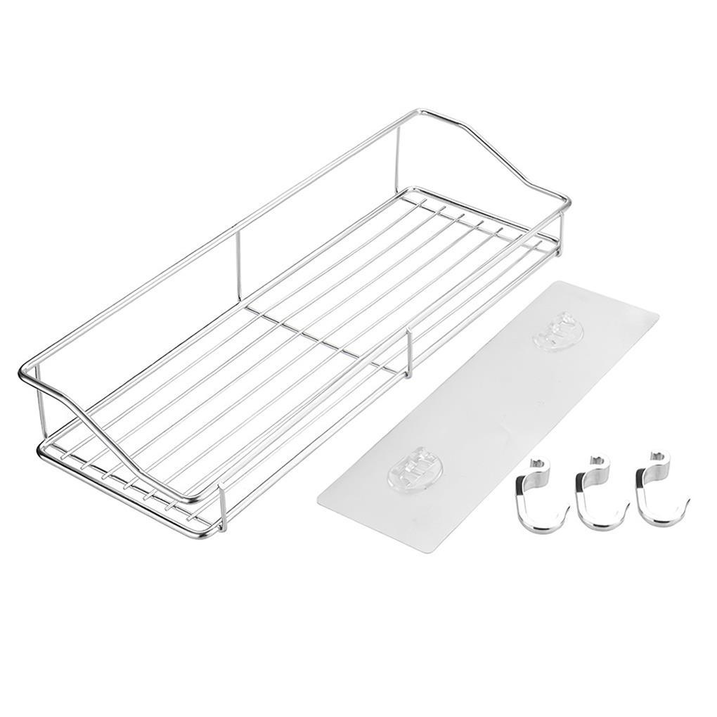 Rak Stainless Steel Yang Dipasang Di Dinding Holder Rak Serba Serbi Organizer Hemat Tempat Untuk Kamar Mandi Dapur Ruang Tamu