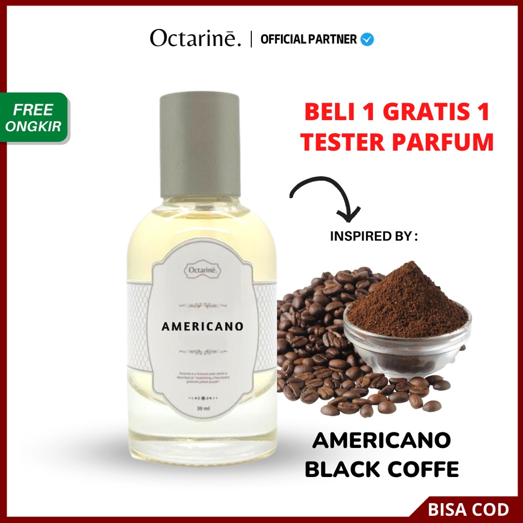 Parfum Pria Wanita Tahan Lama Aroma Kopi Hitam Black Coffe by Octarine - Inspired by Americano Black Coffe | Parfume Farfum Perfume Minyak Wangi Cewek Cowok Murah Original