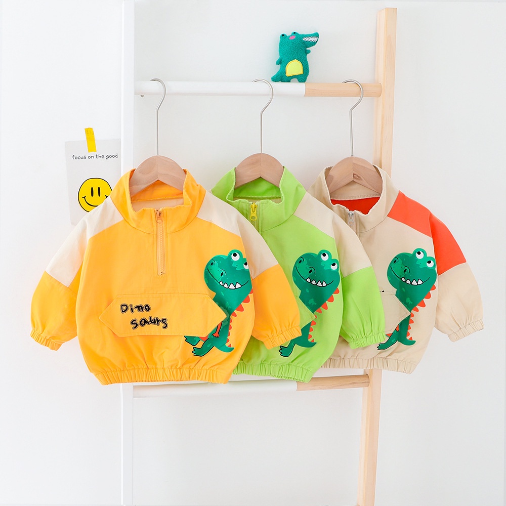 JM66 Jaket bayi dan anak motif dinosaurs kualitas premium