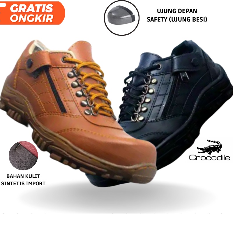 Jual Sepatu Safety Proyek Ujung Besi Septy Shoes Boot Septi Kerja