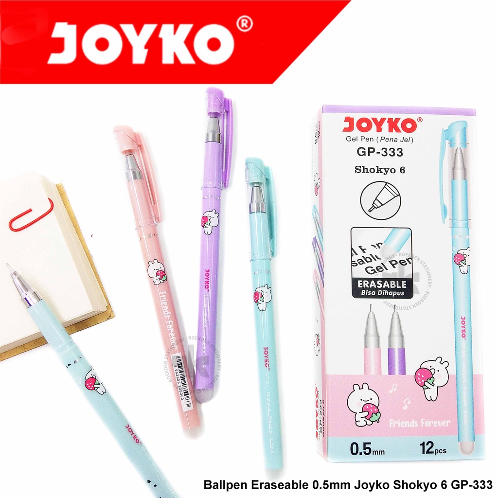 

Joyko Shokyo 6 Ballpen Hapus 0.5mm GP-333 (Eraseable)