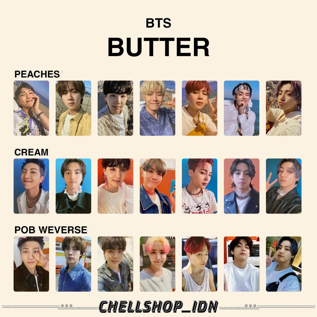 PHOTOCARD BTS BUTTER PEACHES | CREAM | POB [UNOFFICIAL]