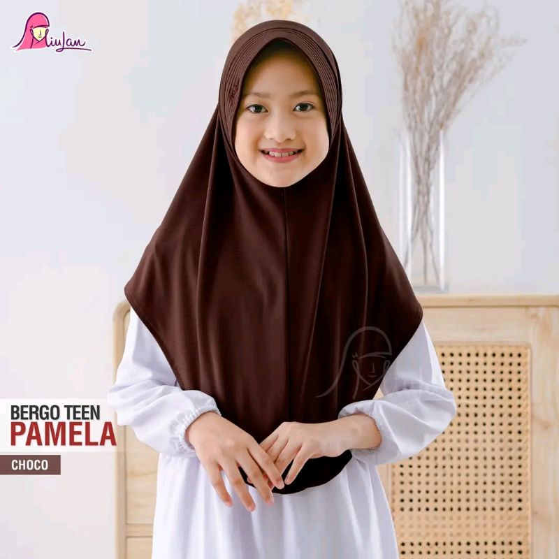 Bergo Teen Pamela/Bergo Remaja/Hijab Instan/Jilbab Instan/miulan