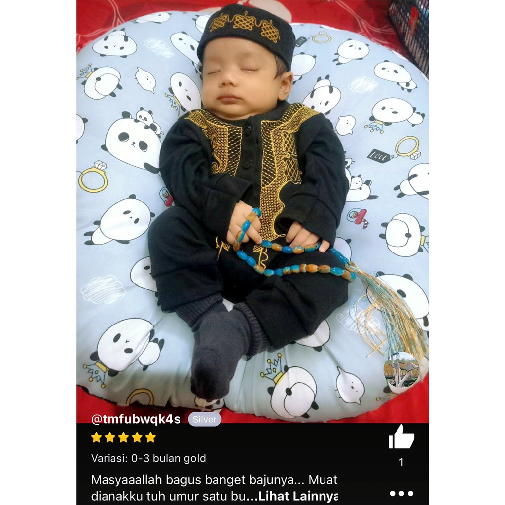 bersertifikasi SNI Koko Bordir Black Panther / BEARD Jumper Aqiqah Lucu Fashion Anak Bayi Cowok Laki Murah Terlaris