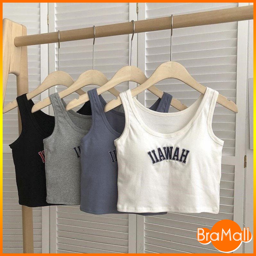 【 Bra Mall 】BM-359 Hawaii Summer Tanktop With Cup Bra