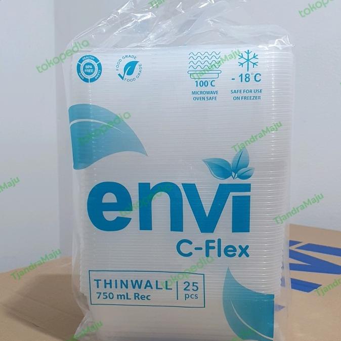 TERMURAH 500 PCS KOTAK MAKANAN THINWALL ENVI C FLEX 750ML/750 ML