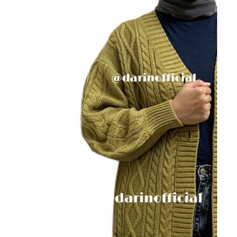 SYAKILA LONG CARDIGAN OUTER PANJANG  Rajut Wanita Lengan Panjang Kardigan Cardigan Rajut Panjang Pre