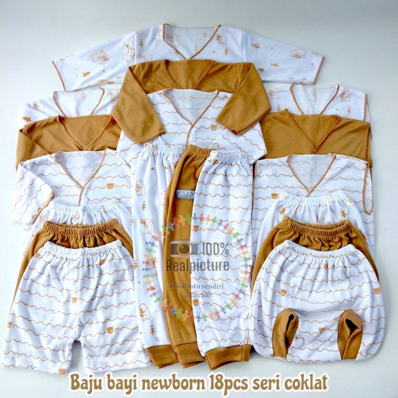 BAJU BAYI BARU LAHIR 0-3 BULAN NEWBORN 18PCS/PERLENGKAPAN BAYI