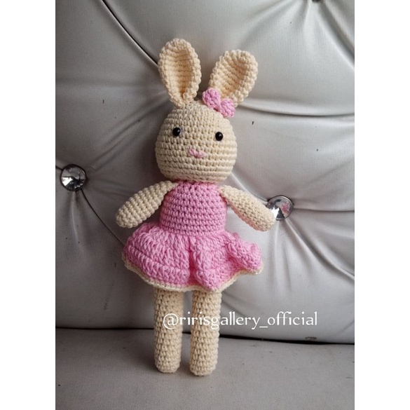 BONEKA RAJUT kelinci/ amigurumi kelinci 25cm