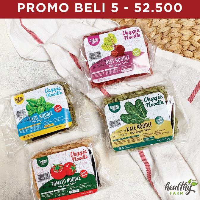 

Veggie Noodle Tomato / Mie Instan Sayur Sehat Ladang Lima Dengan Bumbu