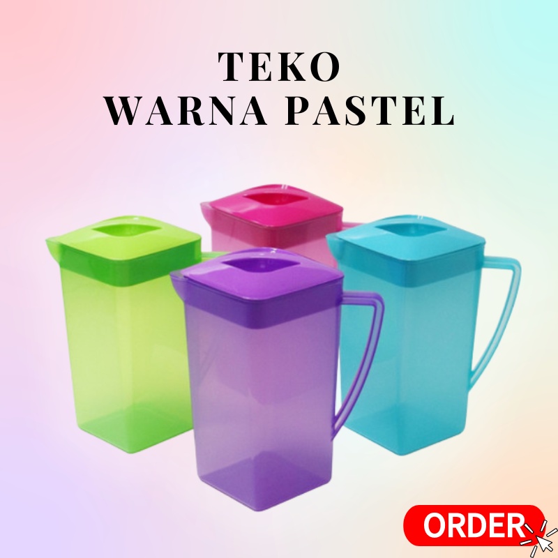 Teko Plastik Warna Cerah Kapasitas 1.5 L