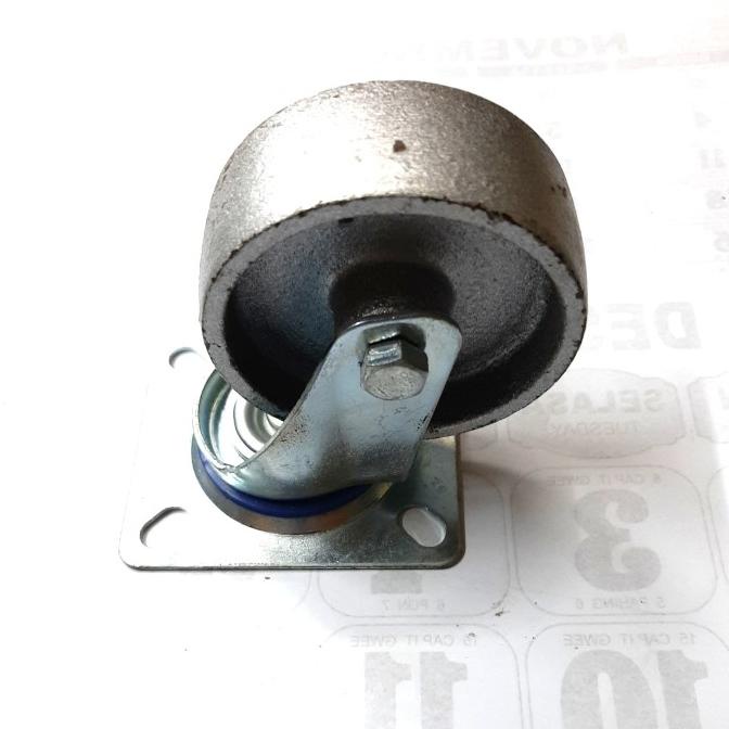 Roda Troli Besi/Roda Besi Untuk Troli/Roda Besi Light Duty 3 Hidup