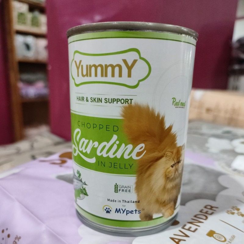 majanan basah kucing adult yummy cat kaleng 400 gr sardine jelly