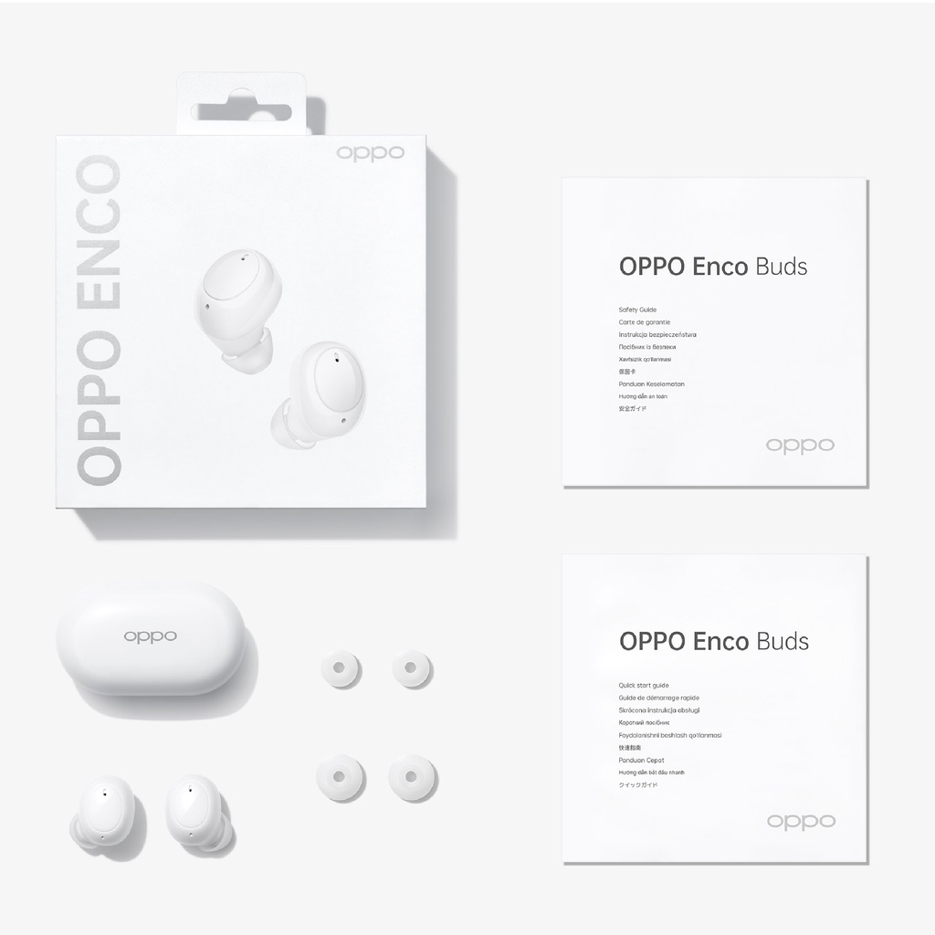 Oppo Enco Buds Bluetooth Earpods Earphone Handsfree Headset Wireless Murah Original Garansi Resmi