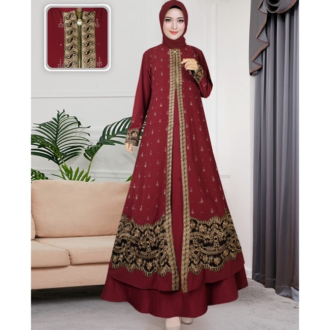 HOLICSUSAN Abaya Bordir Exc by Shereen Abaya Premium Abaya Busui Abaya Arab Abaya Turkey Seragam Abaya