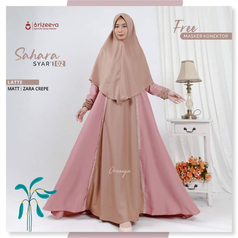 Gamis Set Khimar Sahara Syari 02 by Orizeeya