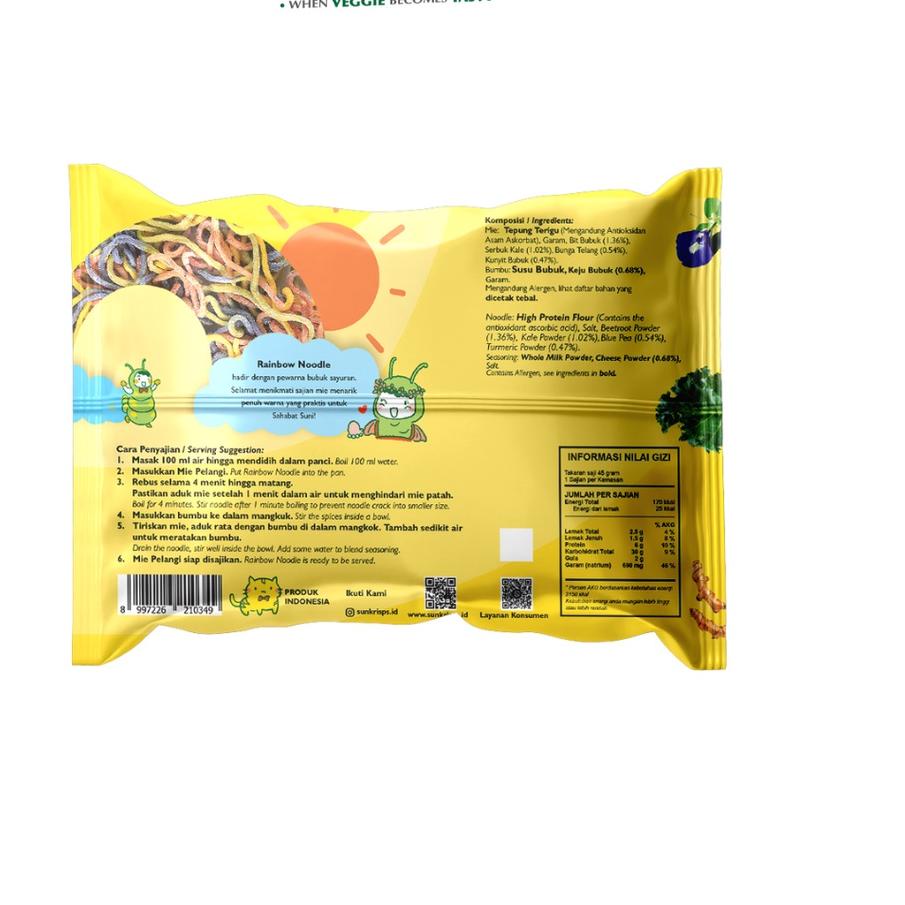 

Sunkrisps Rainbow Noodle Cheese 45gr