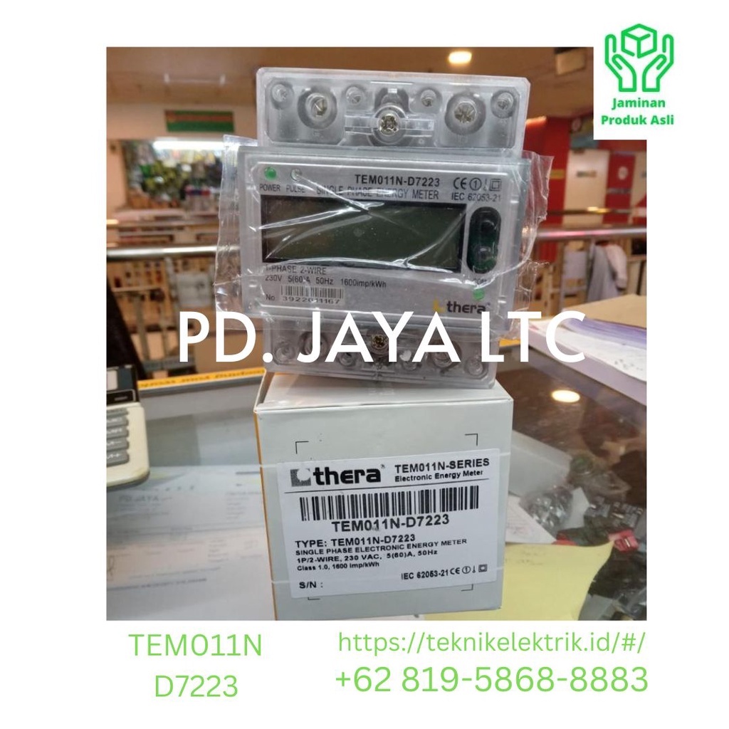 Thera KWH Meter 1Phase LCD/Digital Type TEM011N-D7223