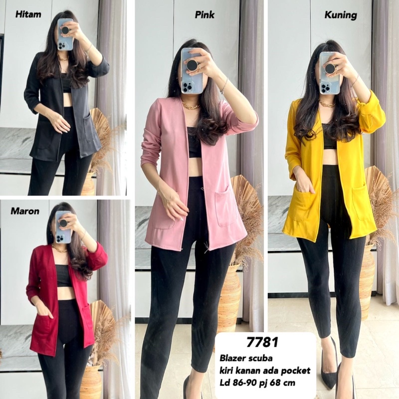 blazer kantor premium scuba / blazer formal / blazer untuk kuliah