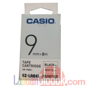 

Stiker Ez Label Printer Xr-9We1 9Mm Black On White Tape Label Casio/Casio 9Mm