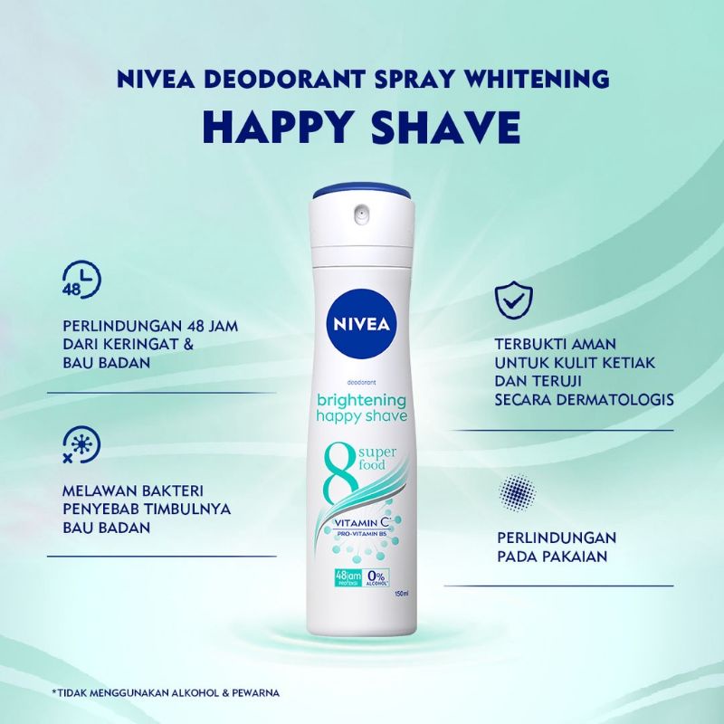 ☘️Yuri Kosmetik☘️ Nivea Deodorant SPRAY Male / Female /150ML