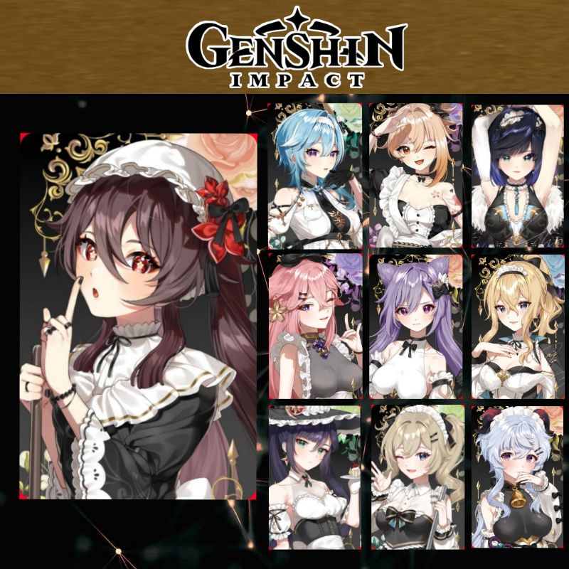 

Photocard Genshin Impact AU Waifu x Maid
