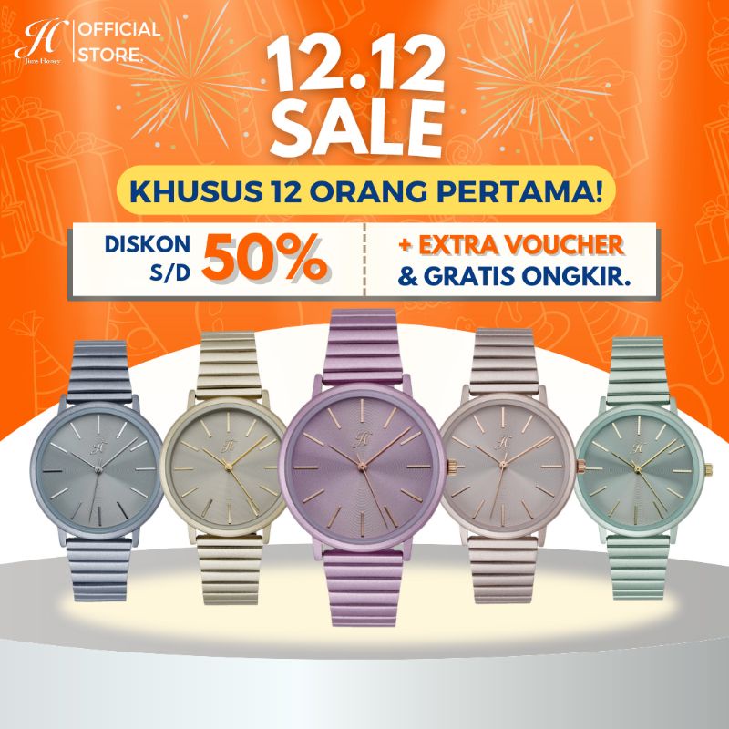JAM TANGAN TALI STRAP RANTAI BESI WANITA ANTI AIR TYPE 8151 BY JIMS HONEY ORIGINAL MURAH TERBARU 202