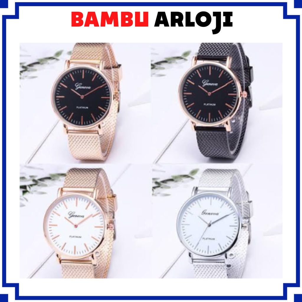 ✅COD GENEVA Jam Tangan Wanita Pria Analog Fashion Casual Women Wrist Quartz Watch rubber GN041