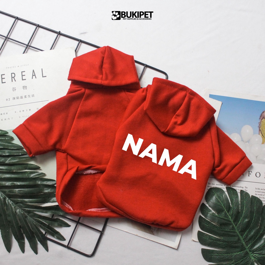 baju kucing anjing kelinci monyet lucu cowok cewek aksesoris hewan kecil  - BUKIPET JUMPER HOODIE
