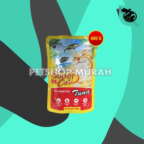 Super Cat Pouch Makanan Basah Kucing Wet Food SuperCat 400 Gram