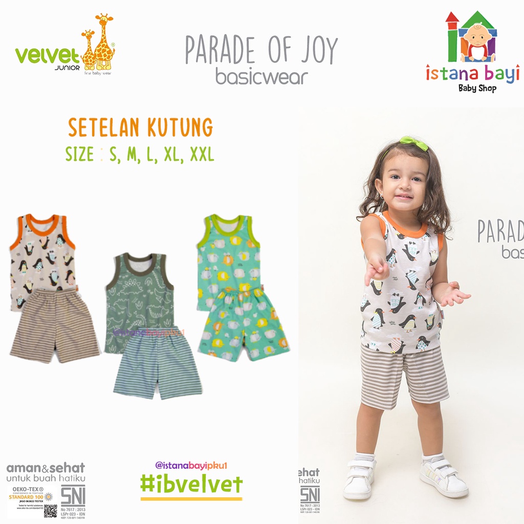 Velvet Junior GREAT ADVENTURE Setelan Kutung SML-Velvet Piyama Bayi Setelan Piyama anak