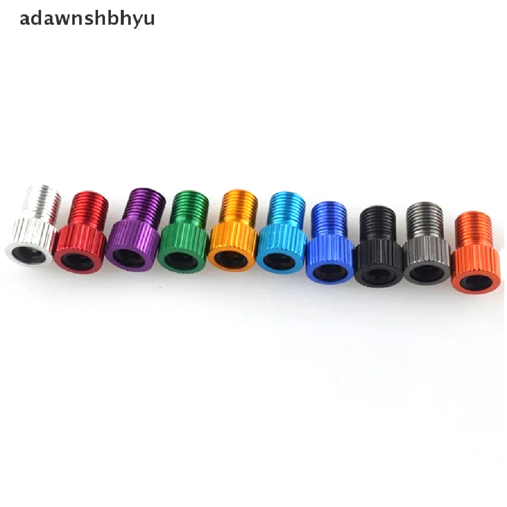 Adawnshbhyu 6pc Klep Sepeda Sepeda Alumunium PRESTA to SCHRADER Converter Car Valve Adapter ID