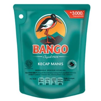 ^ KYRA Bango Kecap Manis Ketchup Dari Kedelai Hitam Pilihan Sejak 1982 - Kemasan Sachet