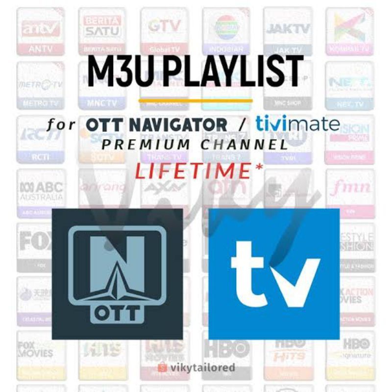 m3u Tivimate dan OTT NavigatorAplikasi IPTV lain ada juga yang support, free selamanya  alamat URL v