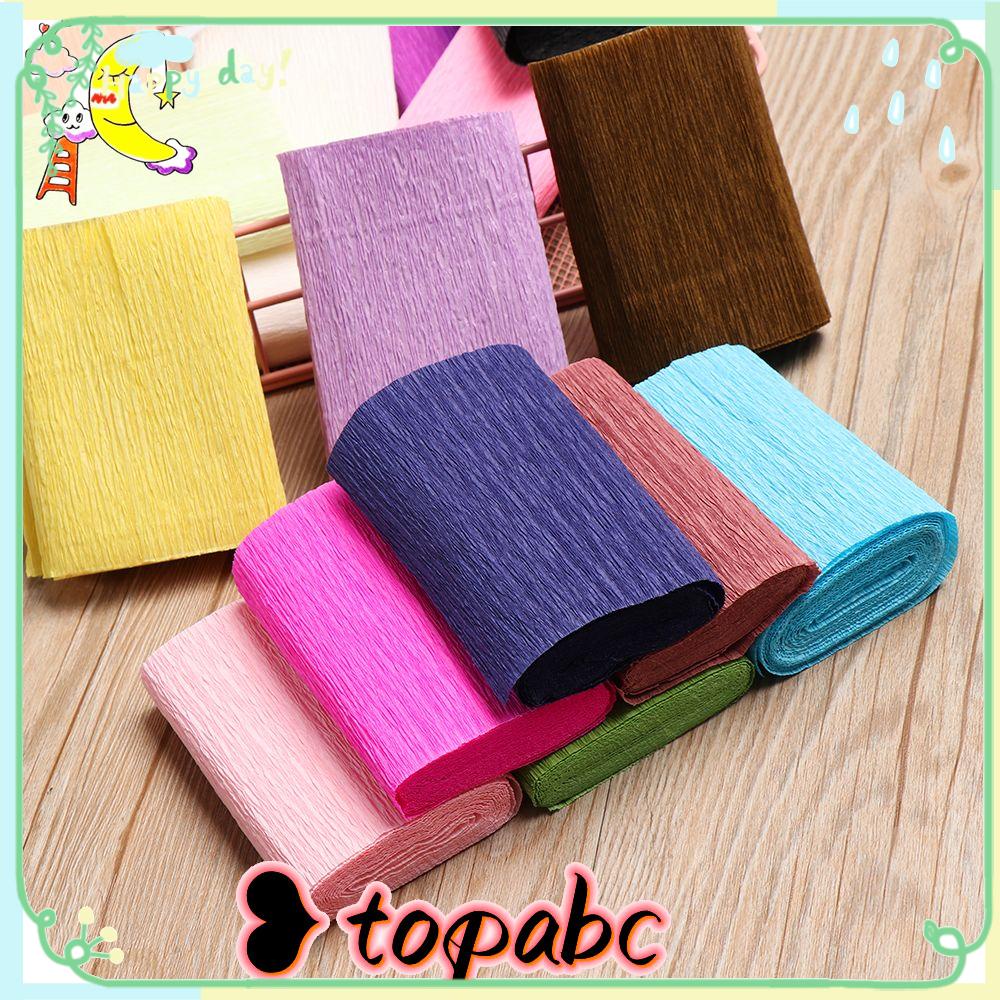 Top250 * 10cm Kertas Krep Fashion Dekorasi Pesta Pernikahan Pembuatan Bunga Roll Berkerut