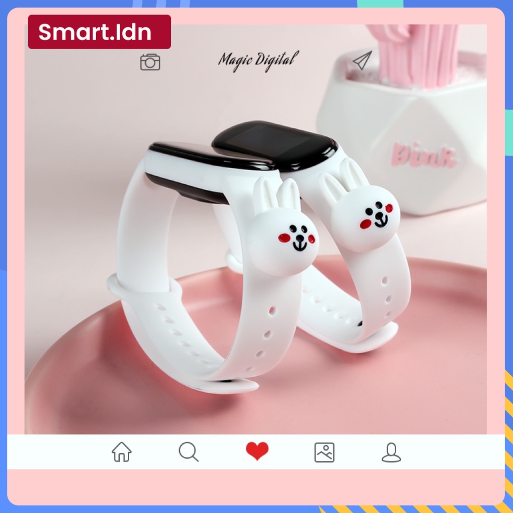 Xiaomi Mi Band Mi 3 Mi 5 Boneka Kartun Besar 3D LUCU Tali Smartwatch Strap Jam