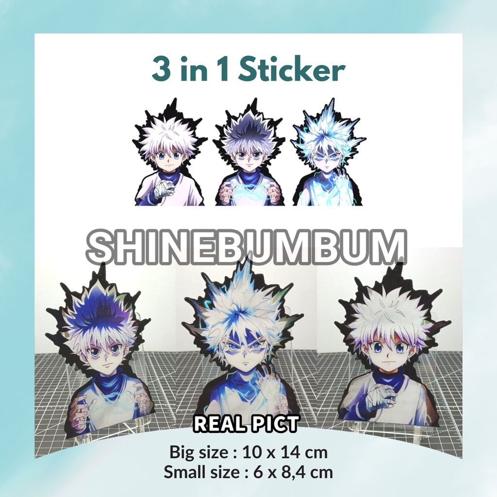 3D Sticker Lenticular Anime HunterxHunter (tahan air)