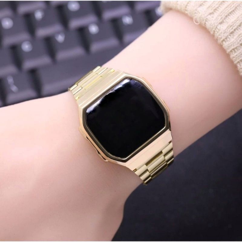 Jam Tangan Wanita Digital Model Led Touch Stainliss Anti Karat TAHAN AIR BISA COD || Jam Tangan Wanita Terbaru Free Batrai Cadangan Termurah || Jam Tangan Led Touch Screen Kekinian Terlaris