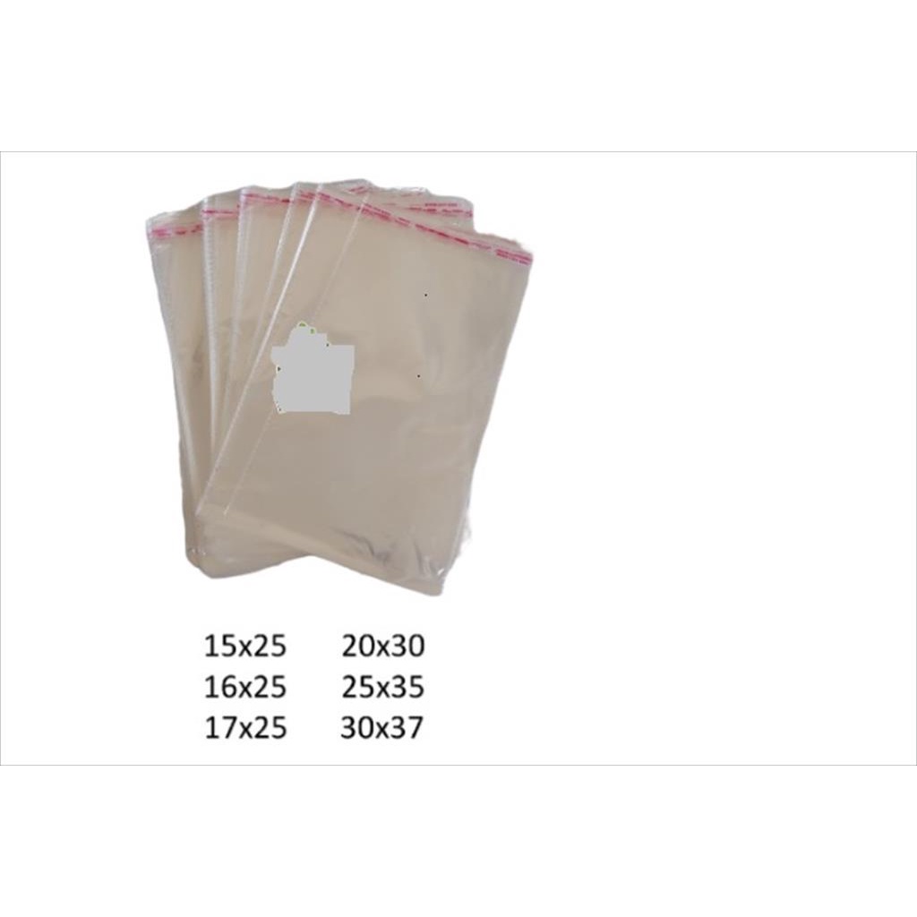 PLASTIK OPP LEM PEMBUNGKUS ROTI UKURAN 12X12 25x35