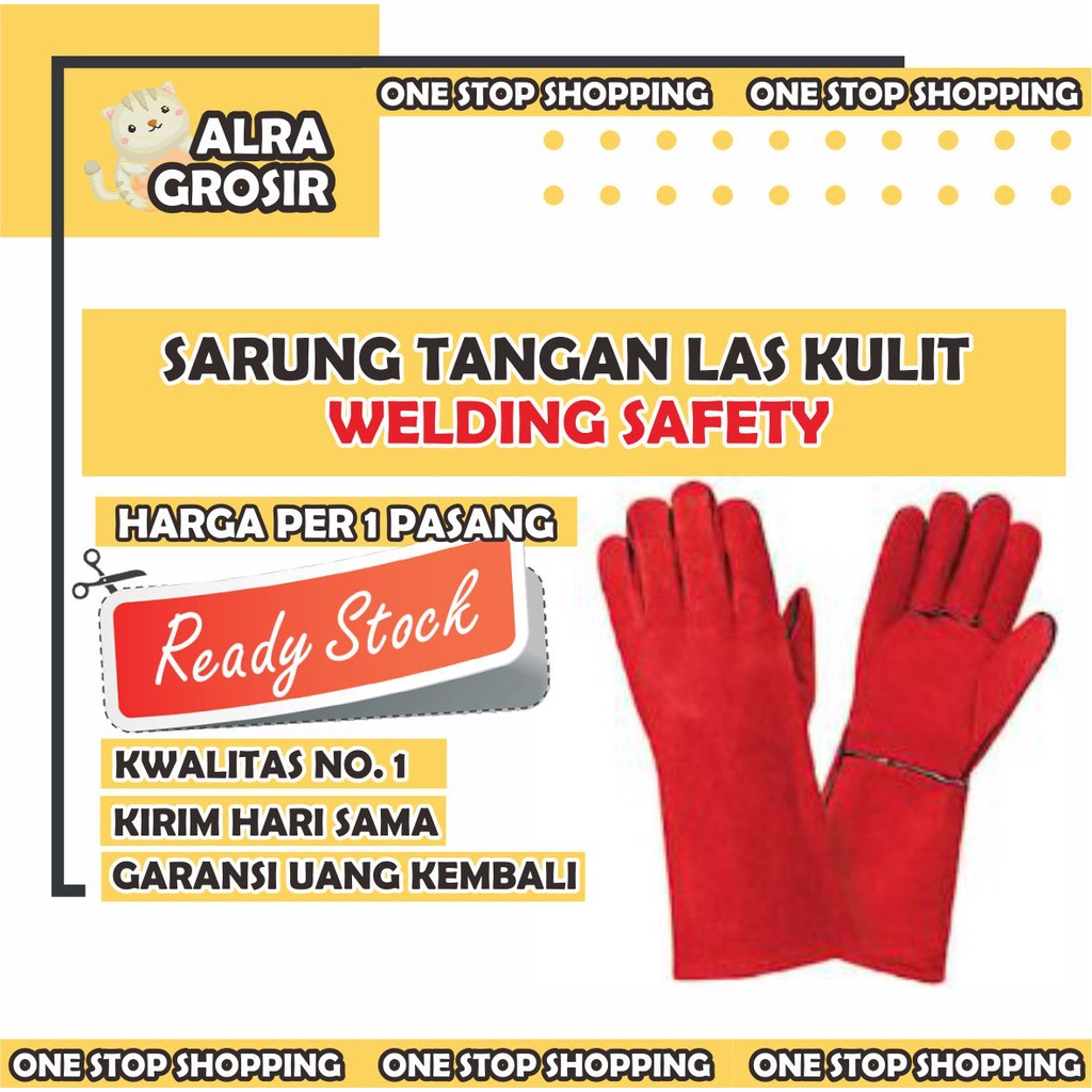 Sarung Tangan Kulit Tebal / Las SARUNG TANGAN KULIT SARUNG TANGAN LAS ANTI PANAS WELDING SAFETY