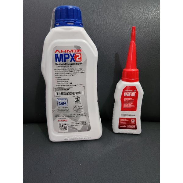 Paket Oli Mpx2 800ml + Oil Gardan Ahm Gear Oli Mesin Motor Matic-1
