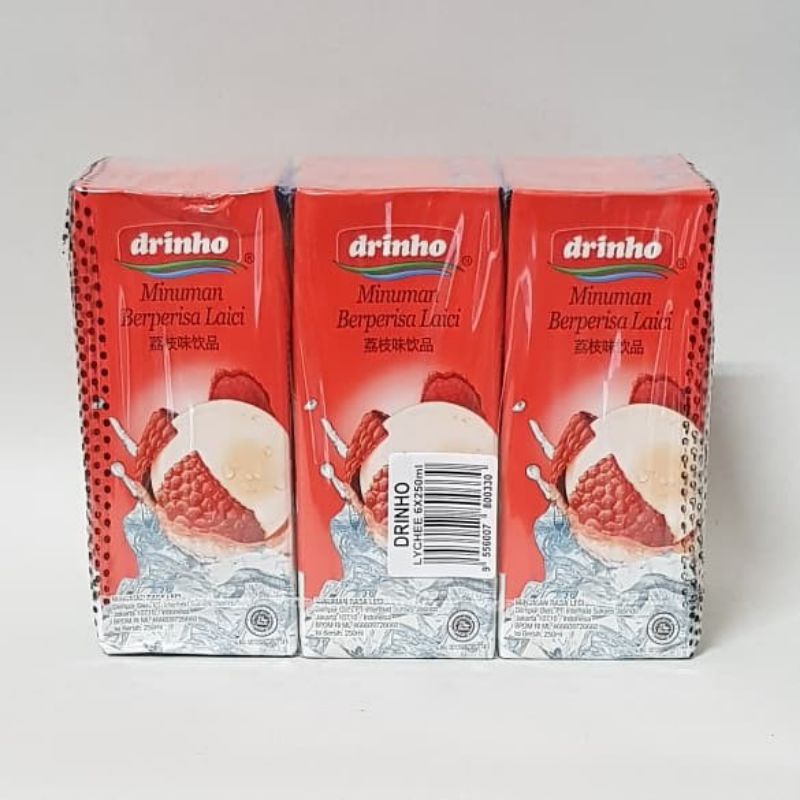 

Drinho Lychee minuman berperisa laici 250ml x 6s' - rasa leci